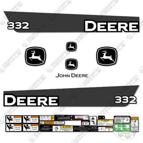 Fits John Deere 332 Decal Kit Skid Steer – Equipment Decals